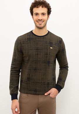 Erkek Lacivert Bisiklet Yaka Sweatshirt - 50225408017