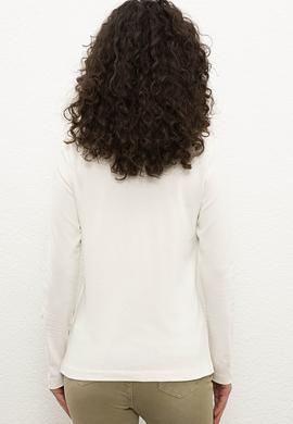 Kadın Beyaz Sweatshirt Basic - 50232091081