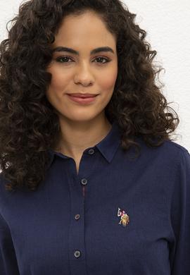 Kadın Lacivert Gömlek Uzunkol Basic - 50219042061