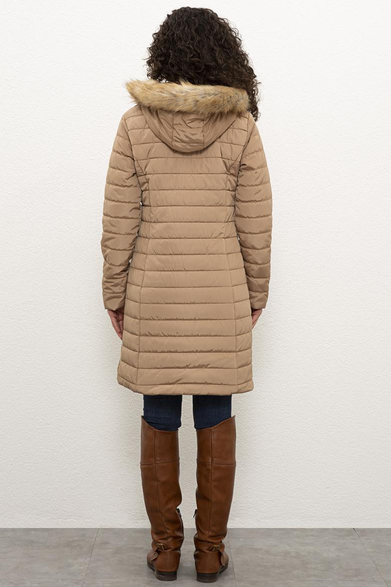 Kadın Kahverengi Kaban - 50224596039