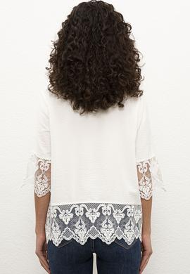 Kadın Beyaz Gömlek Uzunkol - 50225807010