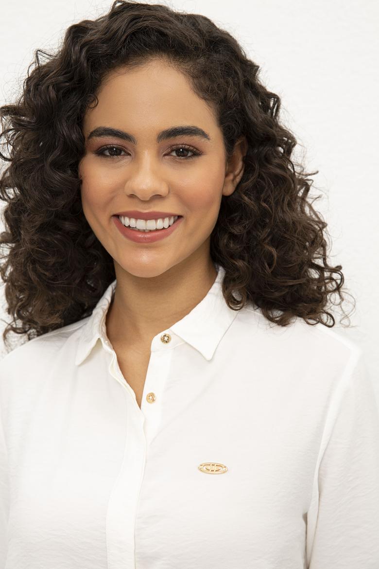 Kadın Beyaz Gömlek Uzunkol - 50225807010