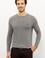 Erkek Gri Melanj Bisiklet Yaka Triko Kazak Basic