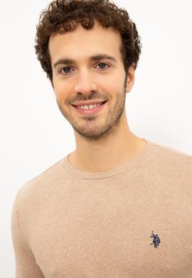 Erkek Kum Melanj Bisiklet Yaka Triko Kazak Basic - 50224730035