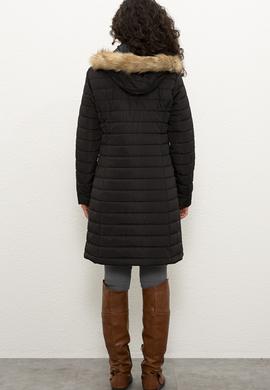 Kadın Siyah Kaban - 50224596030