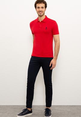 Erkek Kırmızı Basic Tişört - 50224609040