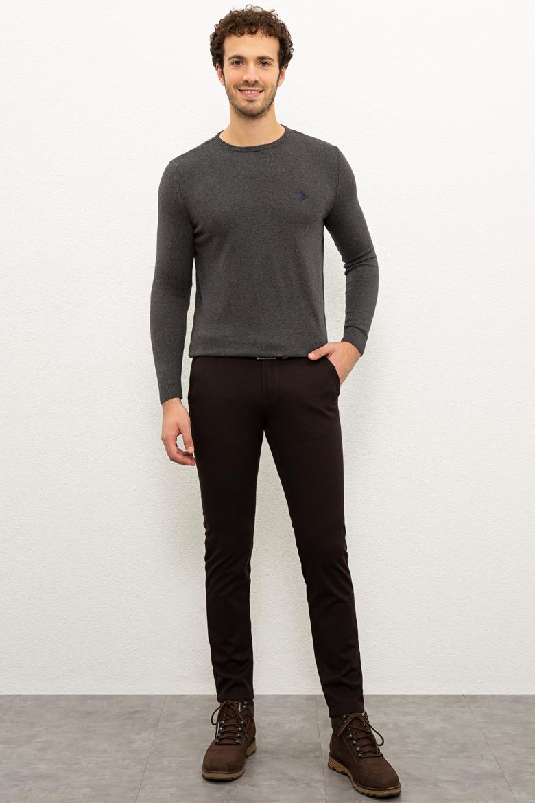 Erkek Antrasit Bisiklet Yaka Triko Kazak Basic - 50224730062