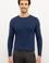 Erkek İndigo Bisiklet Yaka Triko Kazak Basic