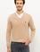 Erkek Kum Melanj V-Yaka Triko Kazak Basic
