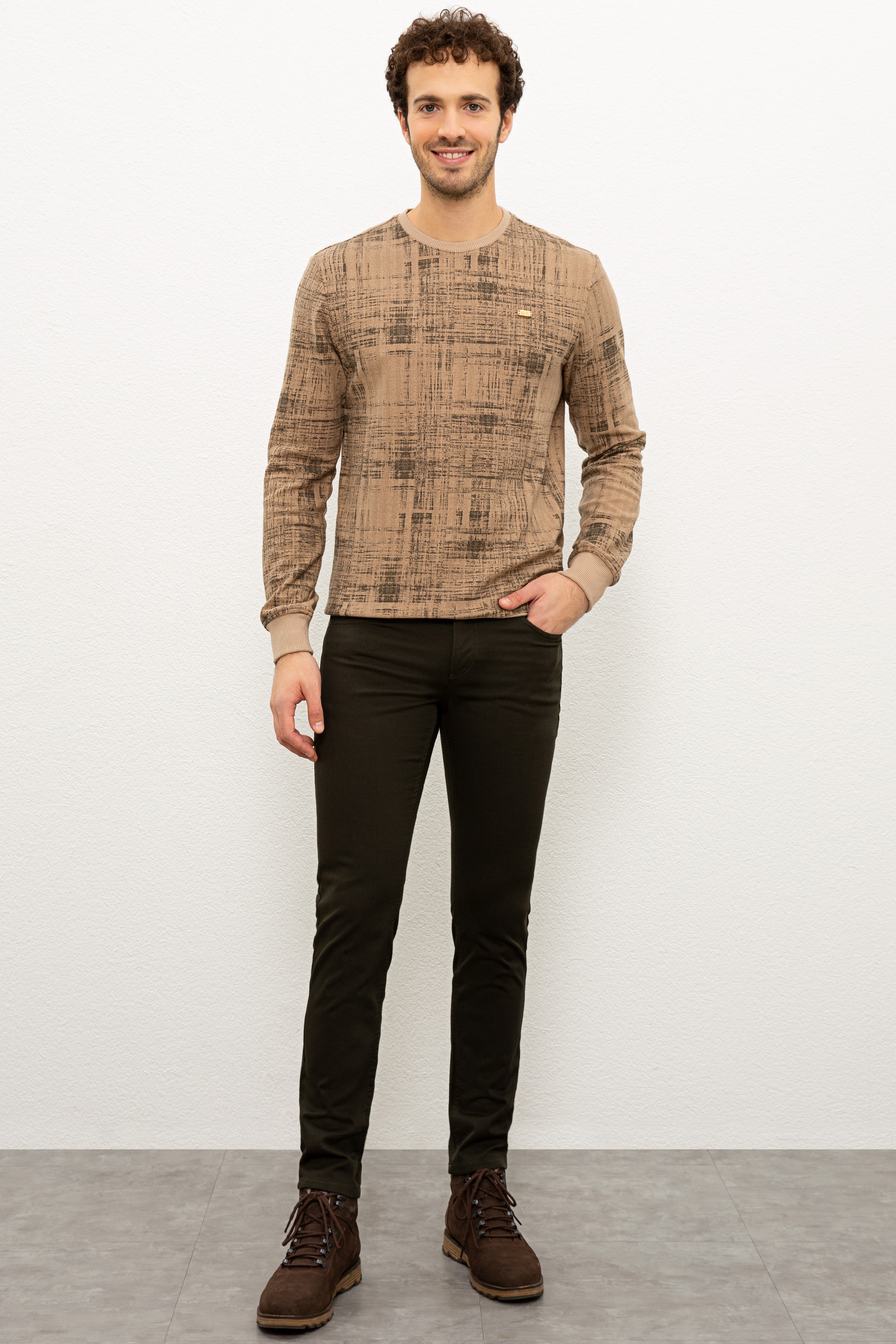 Erkek Koyu Haki Chinos - Image 1