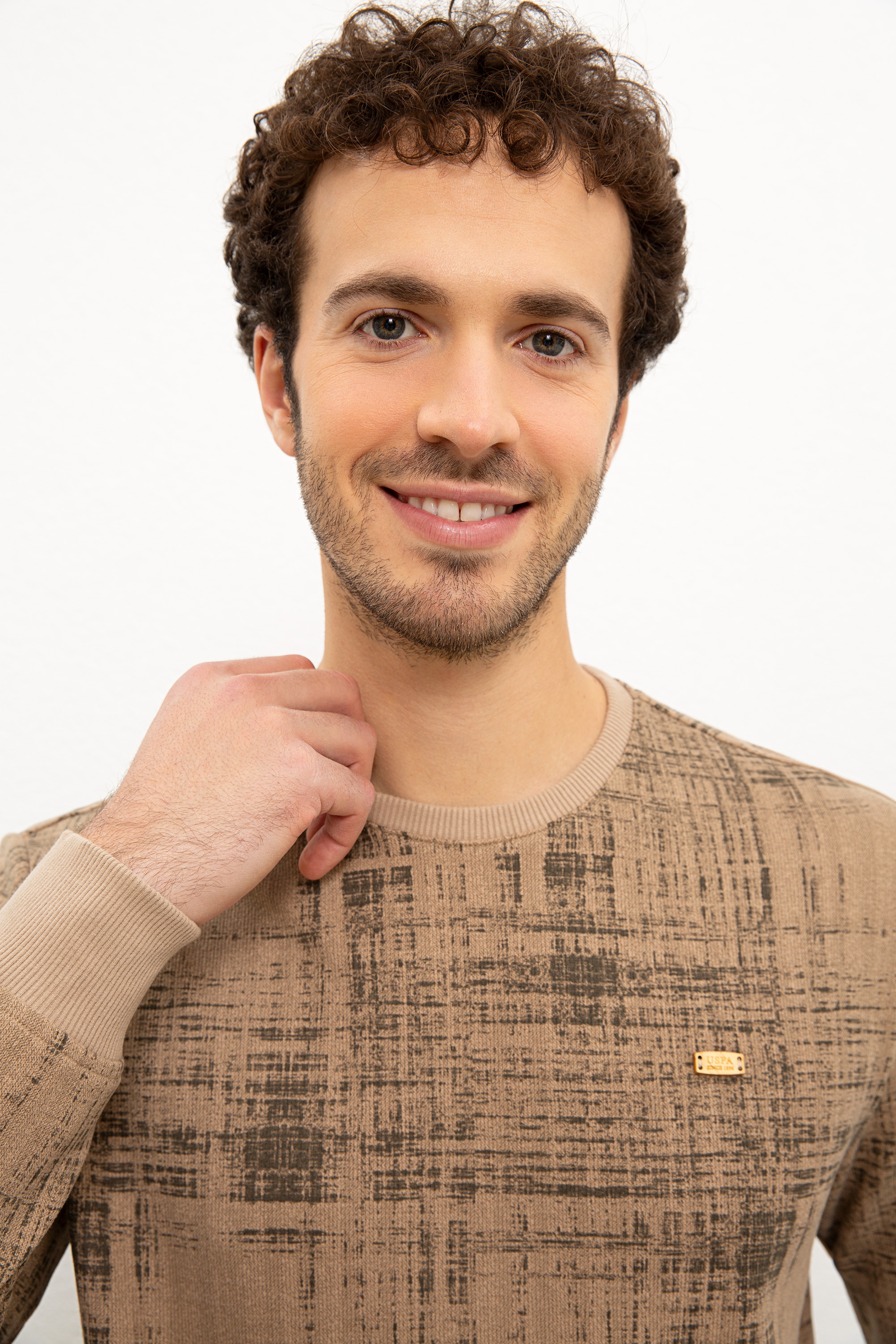 Erkek Camel Sweatshirt - Image 2