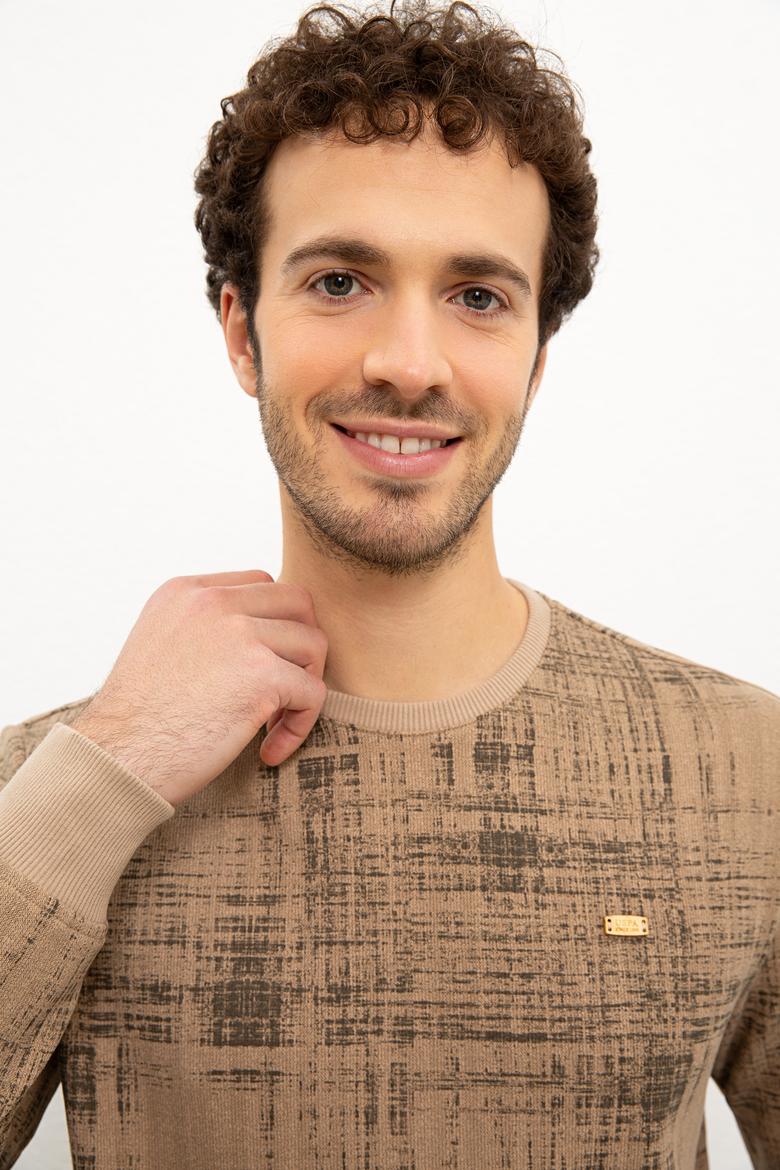 Erkek Camel Sweatshirt - 50225408040