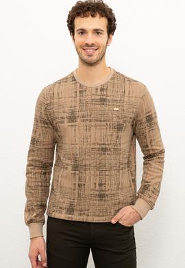 Erkek Camel Sweatshirt - 50225408040
