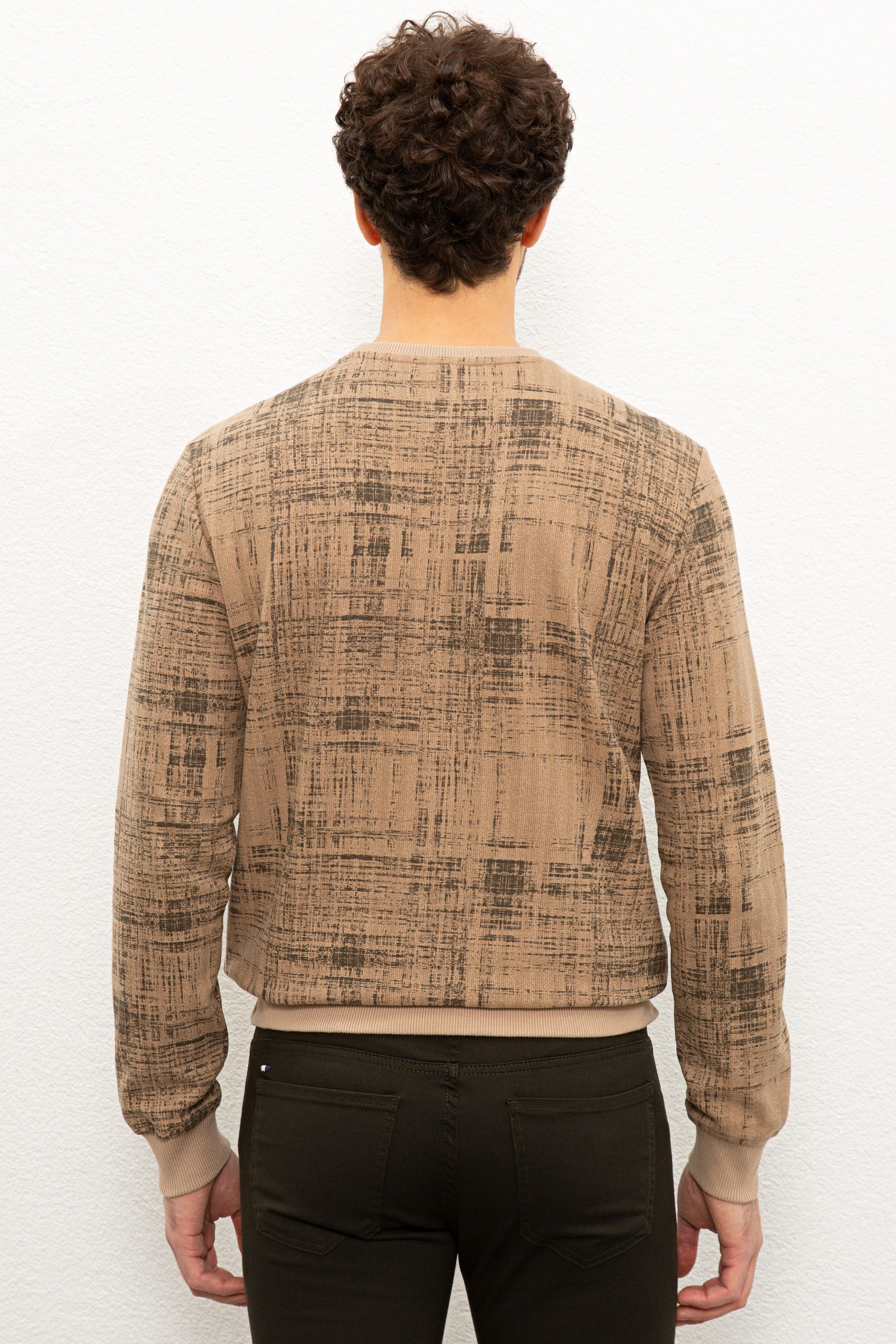 Erkek Camel Sweatshirt - Image 3