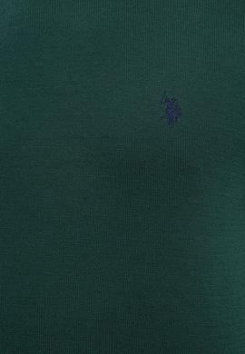 Erkek Koyu Yeşil Bisiklet Yaka Triko Kazak Basic - 50224730008