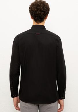 Erkek Siyah Gömlek Uzunkol Basic - 50225362063