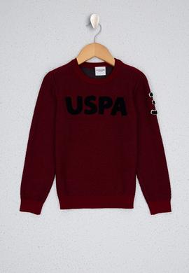 Erkek Çocuk Kırmızı Bisiklet Yaka Triko Kazak - 50229703009