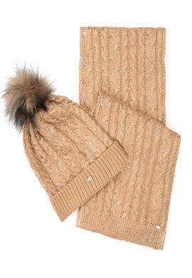 Kadın Camel Melanj Kaşkol Bere Takım - 50228099005