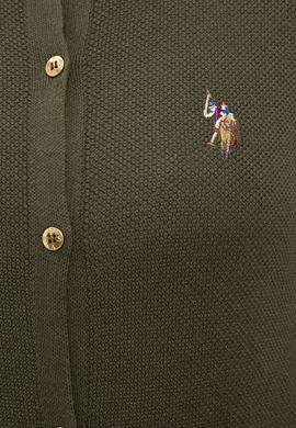 Kadın Haki Melanj Basic Triko Hırka - 50224700079