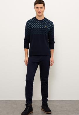 Erkek Lacivert Bisiklet Yaka Sweatshirt - 50225398021