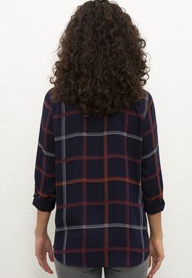 Kadın Lacivert Gömlek Uzunkol - 50226431006