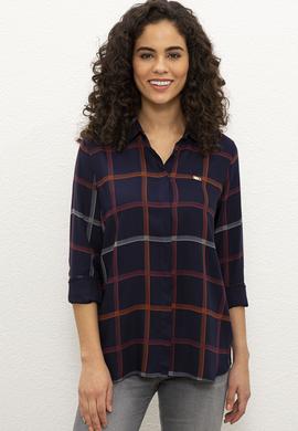 Kadın Lacivert Gömlek Uzunkol - 50226431006