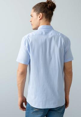 Erkek Mavi Kısa Kollu Gömlek - 50200063038