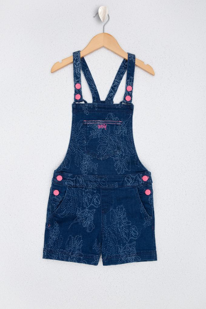 Kız Çocuk Mavi Denim Bermuda