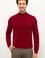 Erkek Bordo Balıkçı Yaka Triko Kazak Basic