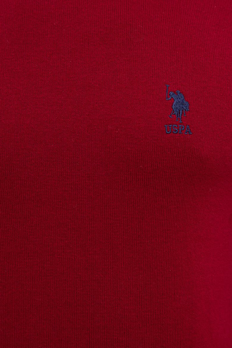 Erkek Bordo Balıkçı Yaka Triko Kazak Basic - 50224889019