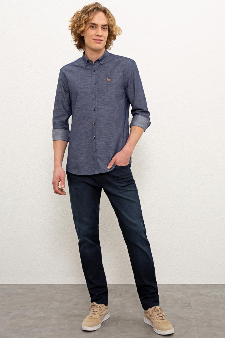 Erkek Lacivert Gömlek Uzunkol - 50226557023