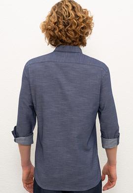 Erkek Lacivert Gömlek Uzunkol - 50226557023
