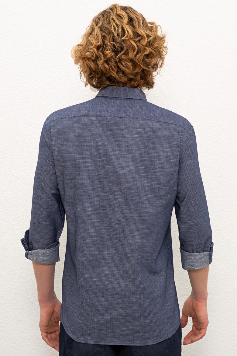 Erkek Lacivert Gömlek Uzunkol - 50226557023