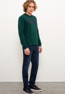 Erkek Lacivert Denim Pantolon - 50225921015