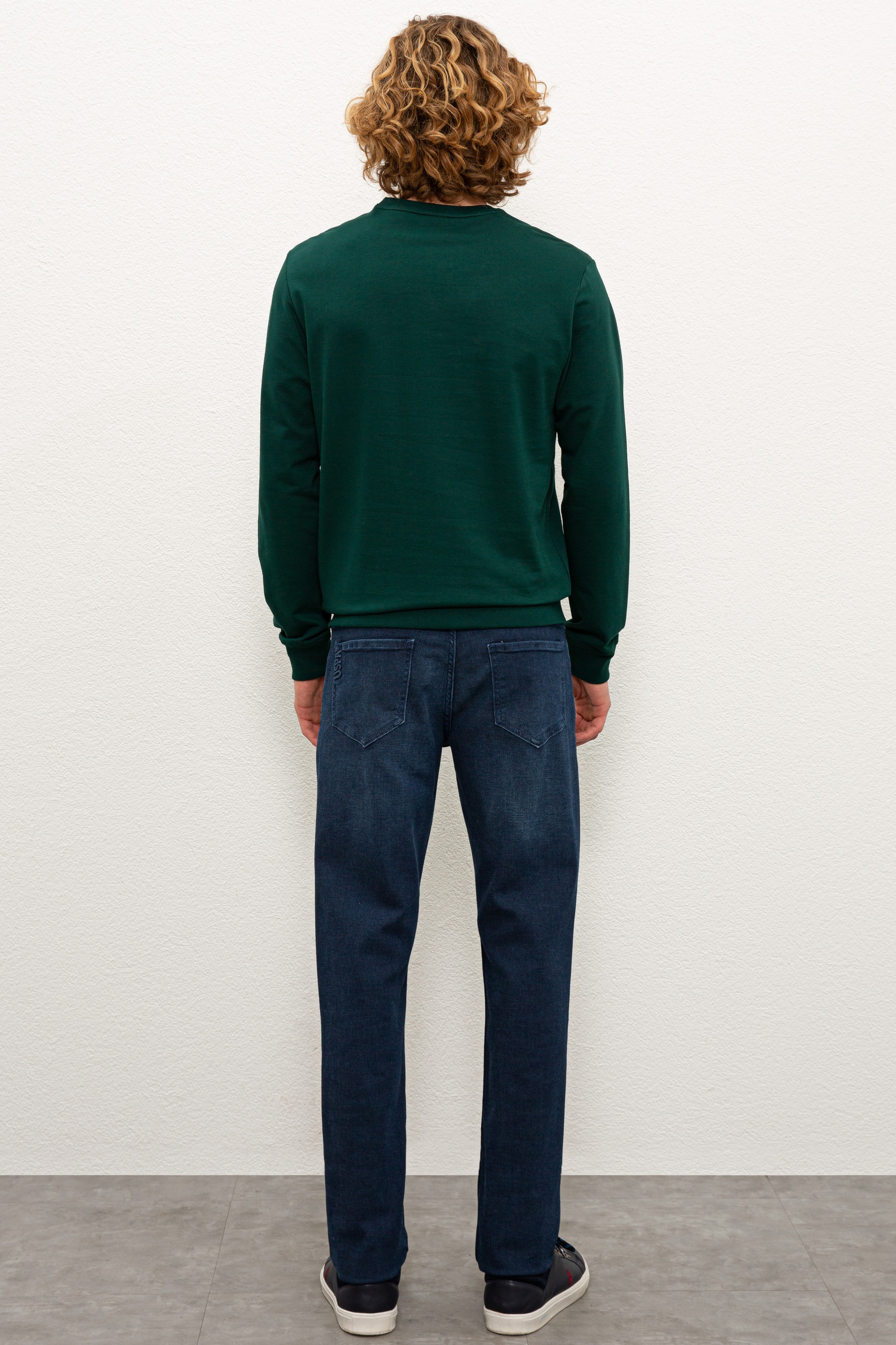 Erkek Lacivert Denim Pantolon - Image 3
