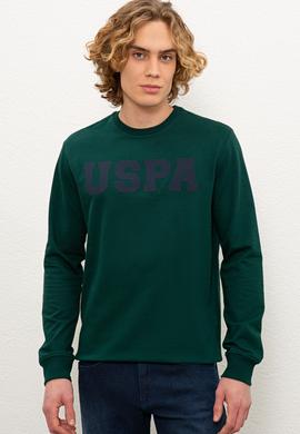 Erkek Koyu Yeşil Basic Sweatshirt - 50225478027