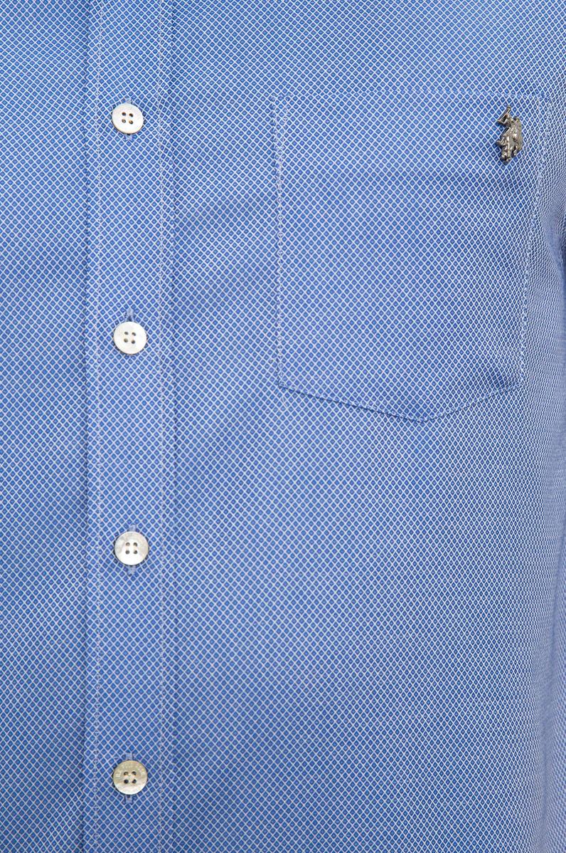 Erkek Saks Uzun Kollu Gömlek