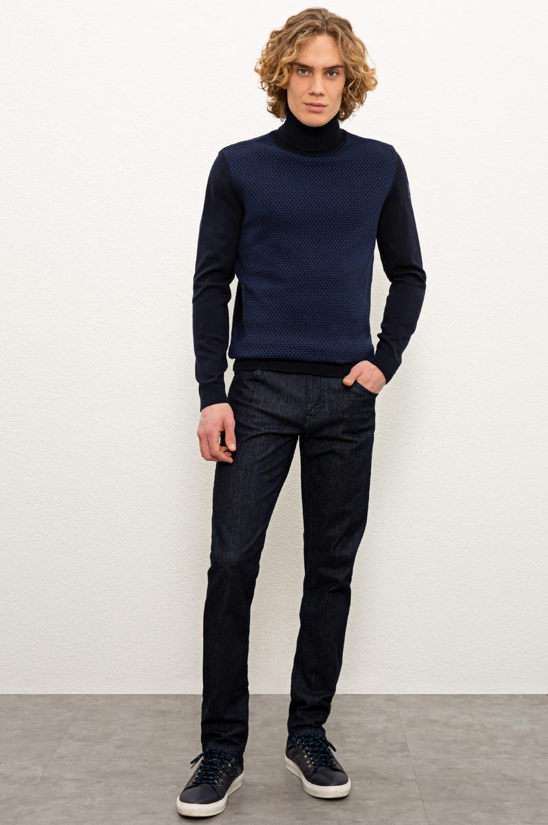 Lacivert Denim Pantolon