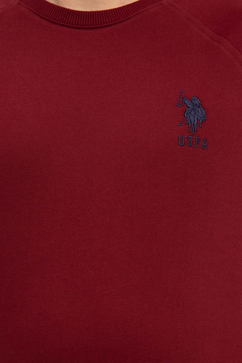 Erkek Bordo Basic Sweatshirt - 50225343063