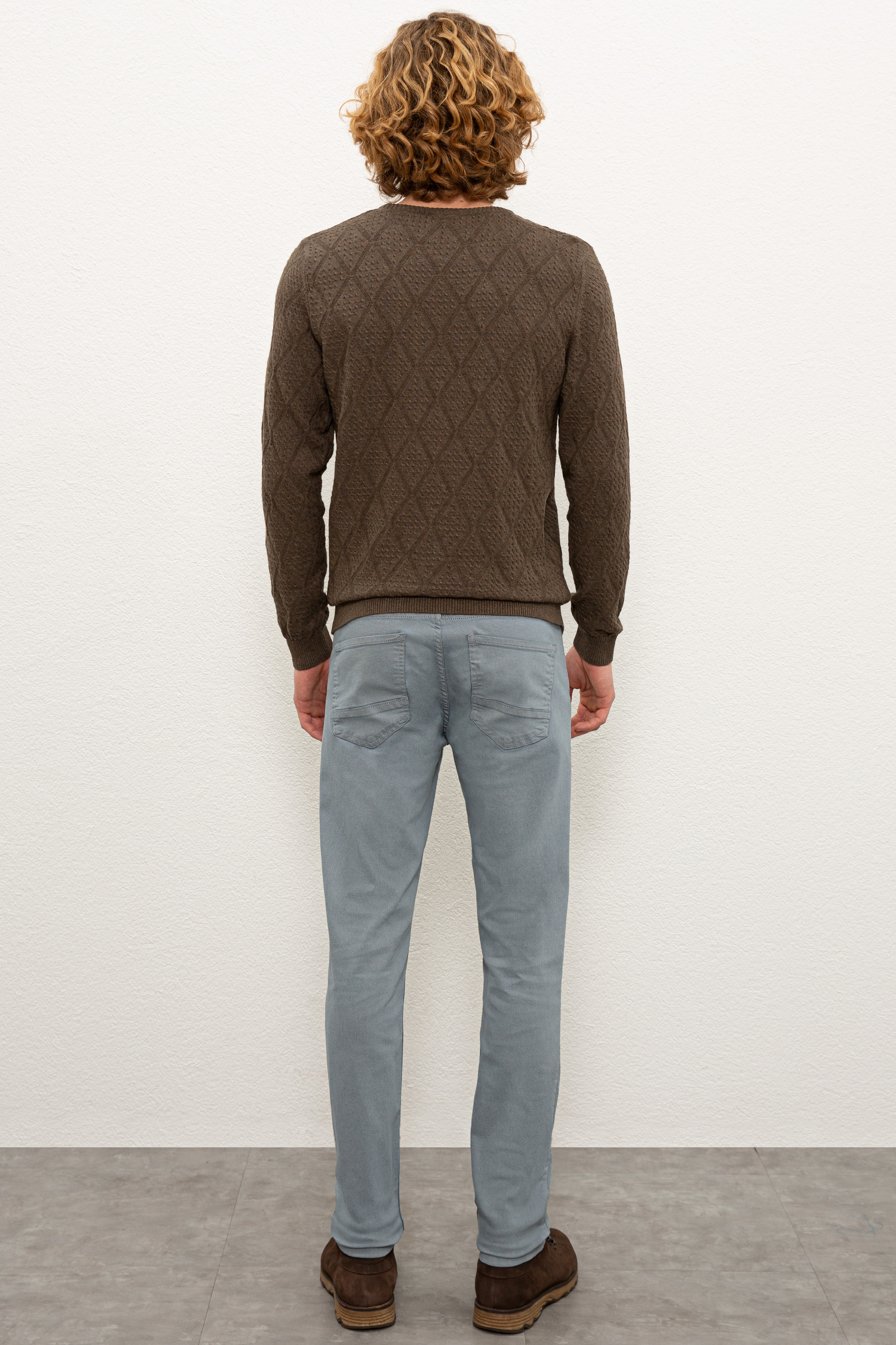 Erkek Mavi Denim Pantolon - Image 4