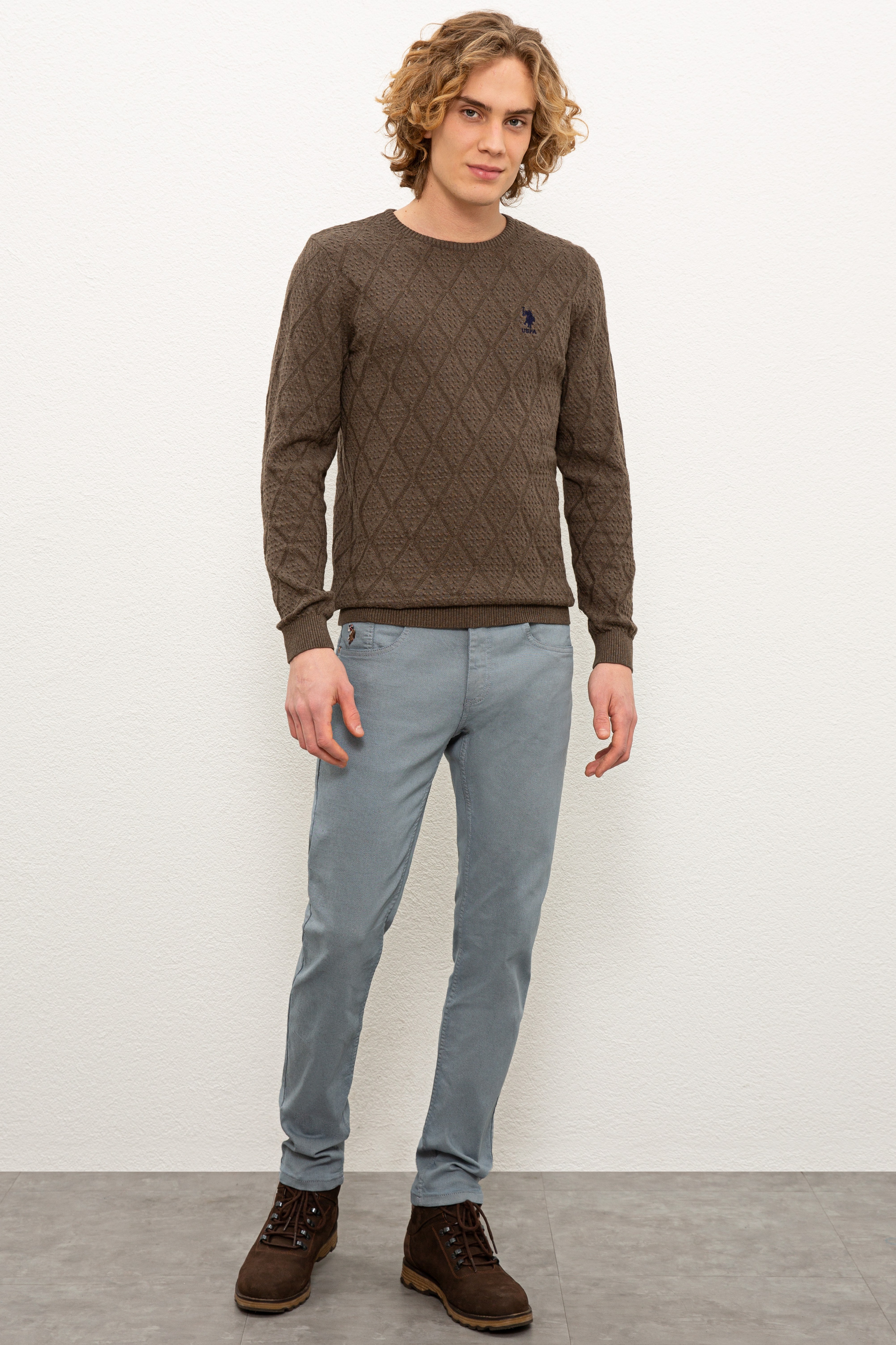 Erkek Mavi Denim Pantolon
