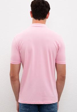 Erkek Açık Pembe Basic Tişört - 50217612358