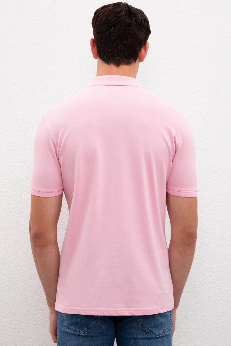 Erkek Açık Pembe Basic Tişört - 50217612358