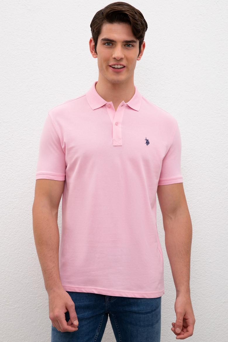 Erkek Açık Pembe Basic Tişört