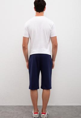 Erkek Lacivert Örme Şort - 50218871006