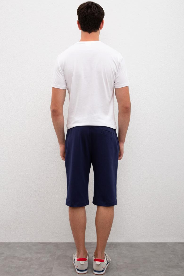 Erkek Lacivert Örme Şort - 50218871006