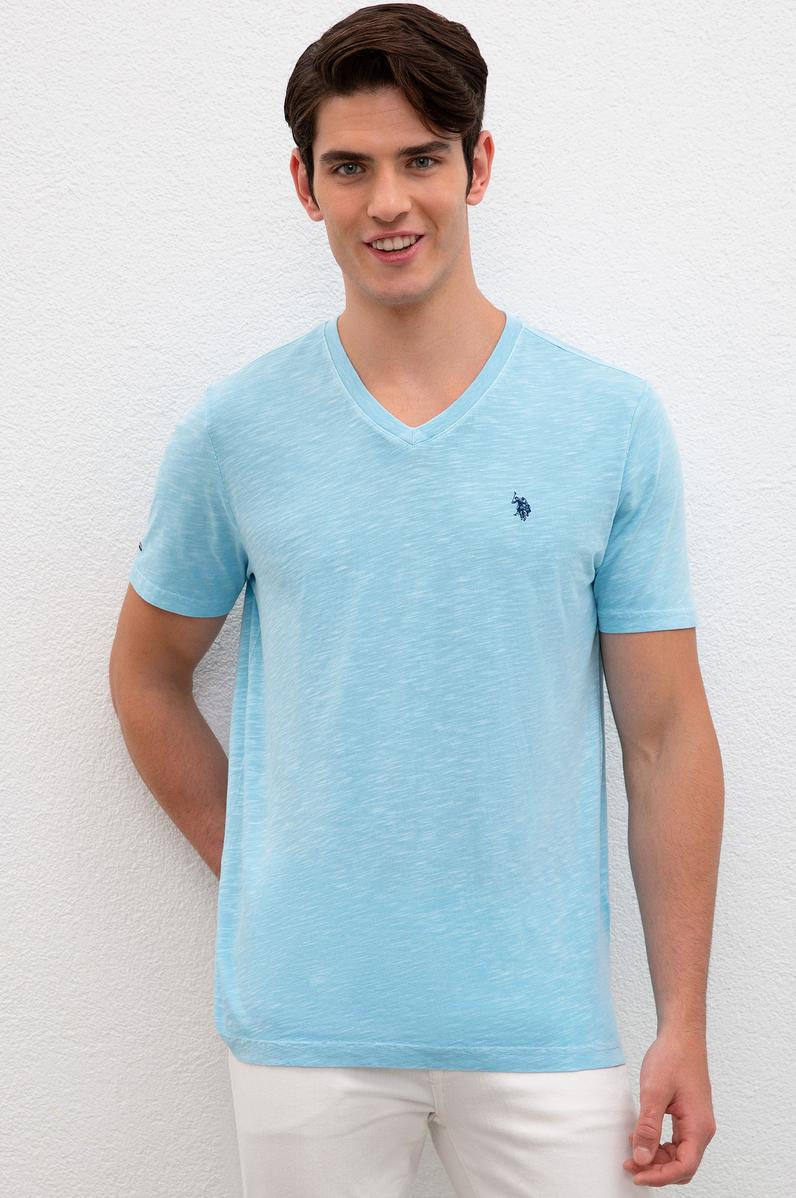 Erkek Turkuaz Basic Tişört