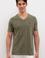 Erkek Koyu Haki Basic Tişört