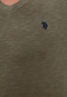 Erkek Koyu Haki Basic Tişört - 50220581067