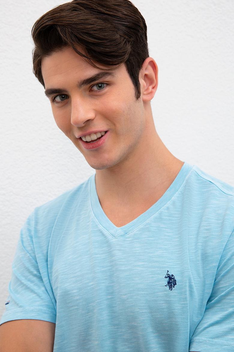 Erkek Turkuaz Basic Tişört - 50220581045